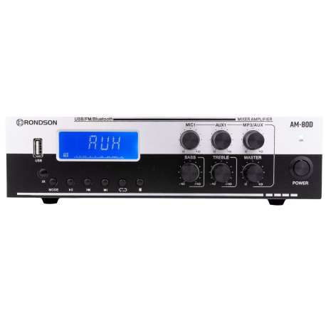 AM-80D Amplificateur mélangeur multimédia 80W en 100V -  Face avant