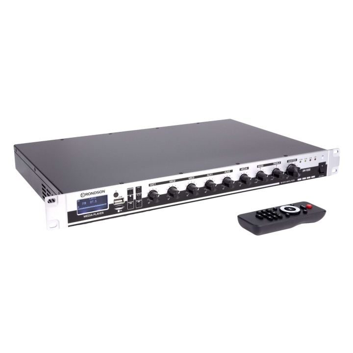 AM-120D - Amplificateur mélangeur multimédia 120W - Face avant + télécommande