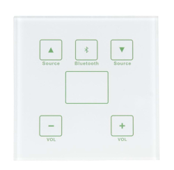 Wall-mounted source selection, Bluetooth, volume for AMX-4 matrix amplifiers