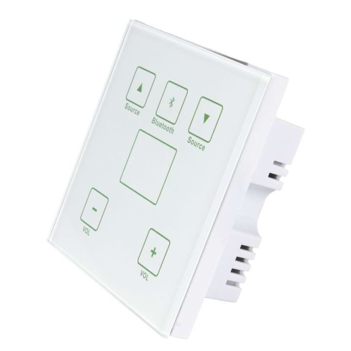 Wall-mounted source selection, Bluetooth, volume for AMX-4 matrix amplifiers