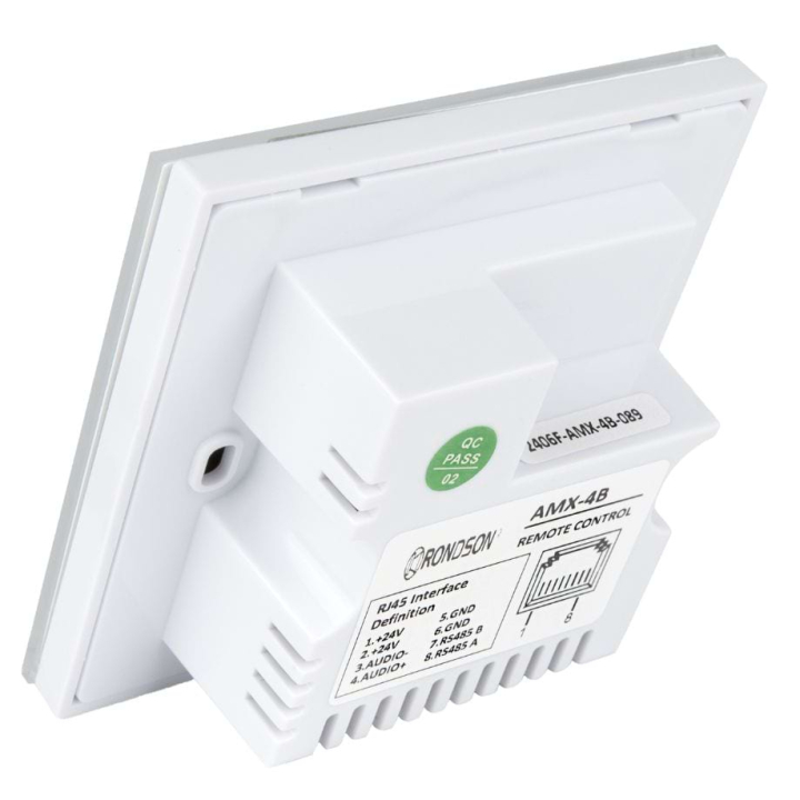 Wall-mounted source selection, Bluetooth, volume for AMX-4 matrix amplifiers