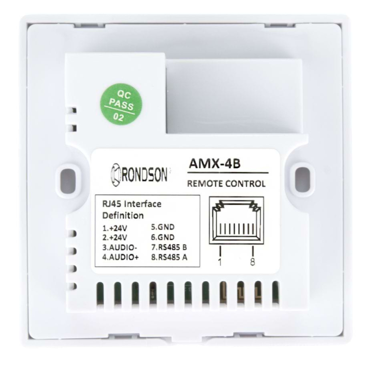 Wall-mounted source selection, Bluetooth, volume for AMX-4 matrix amplifiers