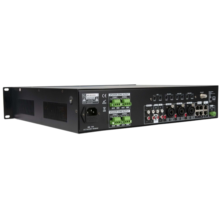AMX-4240 - Amplificateur mélangeurs 4 zones de 4x240W avec lecteur multimédia - Face arrière coté