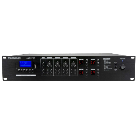 AMX-4500 - Amplificateur mélangeurs 4 zones de 4x500W avec lecteur multimédia - Face avant
