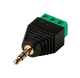 Connecteur Jack 3.5 mm Stéréo avec sortie +/- de 2 bornes