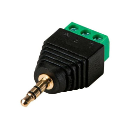 3.5 mm stereo jack connector with 2-pin +/- output