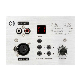 PPM-2 Platine murale pour entrée micro, sources audio, bluetooth de la série AM-2