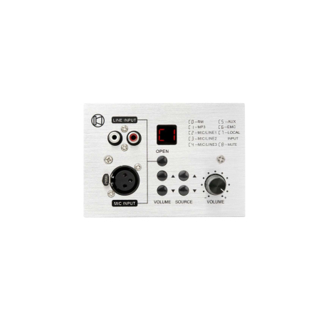 PPM-2 Platine murale pour entrée micro, sources audio, bluetooth de la série AM-2