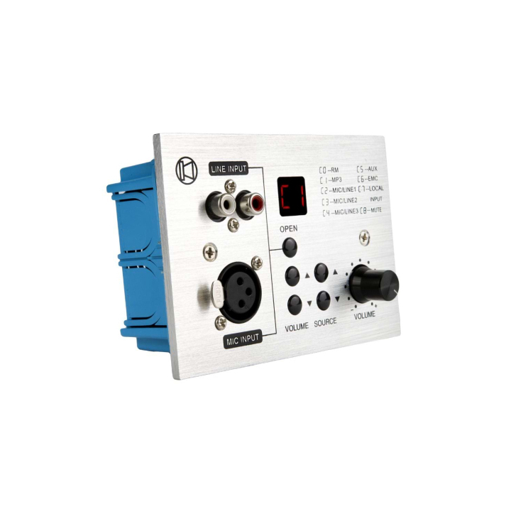 AMX-4 series wall-mounting stage for microphone input, audio sources and Bluetooth