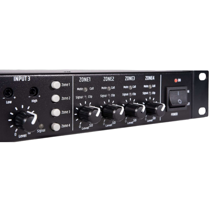 4 channel mixing preamplifier (4 inputs / 4 outputs)