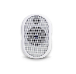 White 100V active compact loudspeakers
