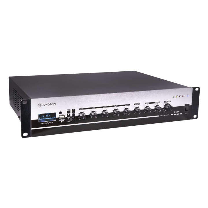 AM-350D - Amplificateur mélangeur multimédia 350W en 100V - Face avant 2
