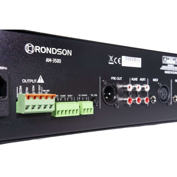 AM-350D - Amplificateur mélangeur multimédia 350W en 100V - Face arrière zoom