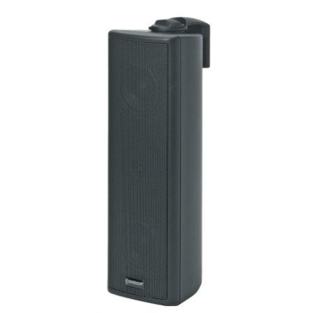 Colonne acoustique noire 100V  avec haut parleurs 15W 