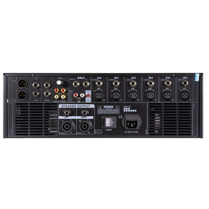 LA-MIXRACK - Table de mixage multimédia rackable 3U - Face arrière
