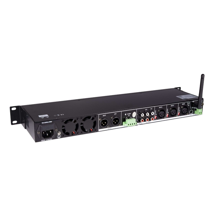 LA-2120D -Amplificateur mélangeur class D stéréo 2 x 120W - Face arrière antenne