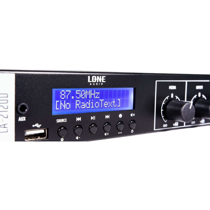 LA-2120D -Amplificateur mélangeur class D stéréo 2 x 120W - Face avant zoom 1