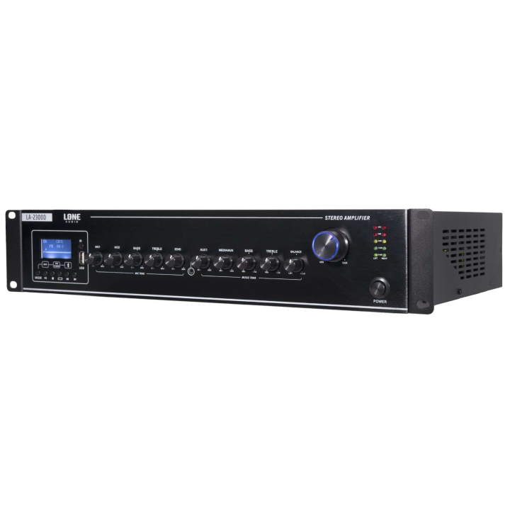 2 x 120W 4 ohm stereo class D mixing amplifier