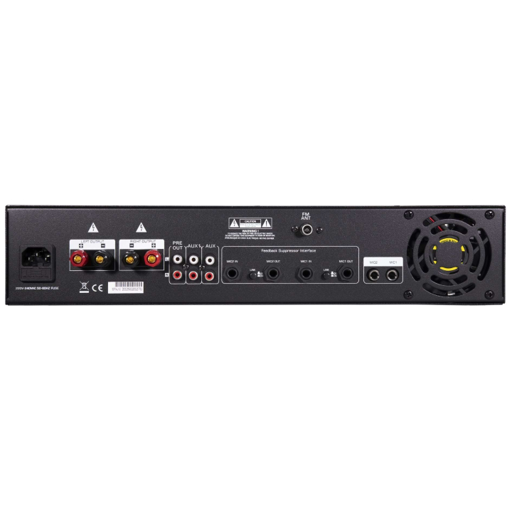 2 x 120W 4 ohm stereo class D mixing amplifier