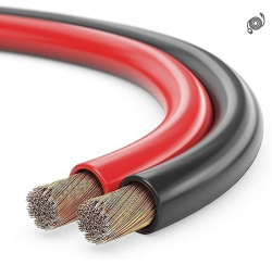 100m spool speaker cable in 2 x 4.0 mm - Red and black