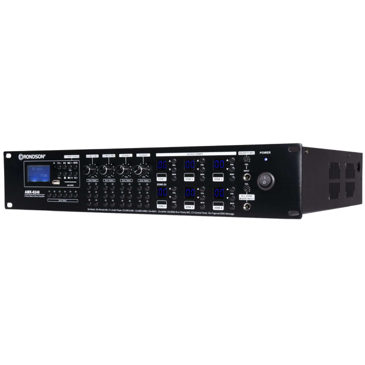 AMX-6240 - Amplificateur-matriciel 6 x 120 W RMS - Face avant droit