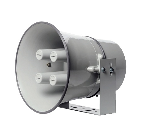 Pavillon circulaire aluminium gris clair - 4 trompes