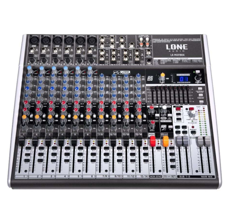 18-channel media rack powered mixer