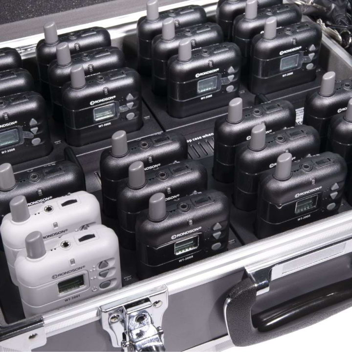 WT-300E - Valise de chargement, 2 émetteurs & 22 récepteurs﻿
