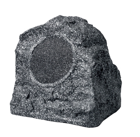 Enceinte d'extérieur en forme de rocher gris