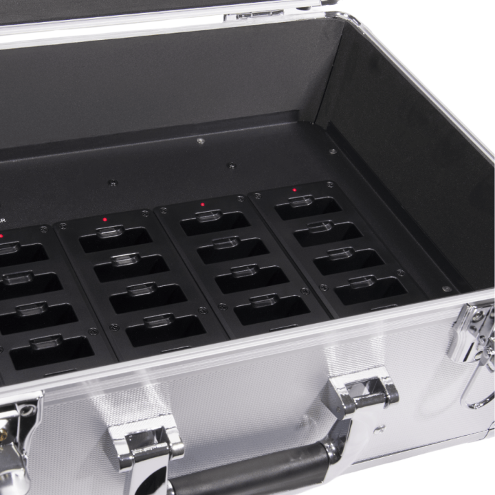 Pack radioguide WT-200 con valigia di ricarica 1 trasmettitore e 11 ricevitori