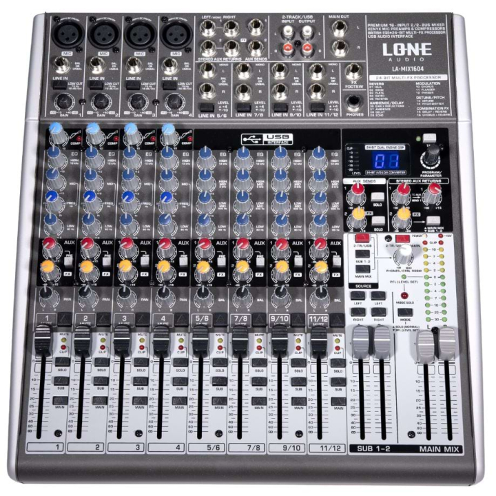 12 channel multimedia mixer