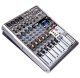 Mezclador amplificado 8 canales electrónicos,  Bluetooth