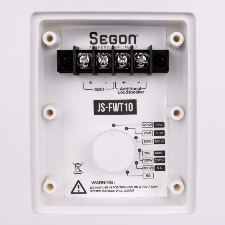 Compact IP66 2-way coaxial 200W white speakers