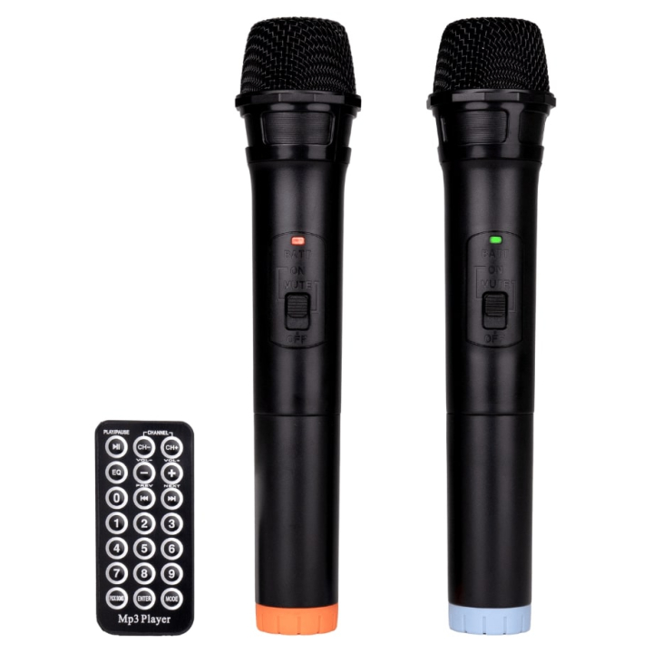 Altoparlante amplificato portatile da 480W con 2 microfoni UHF - USB/SD/MP3/BLUETOOTH