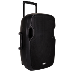 480W portable powered speaker with 2 UHF microphones - USB/SD/MP3/BLUETOOTH