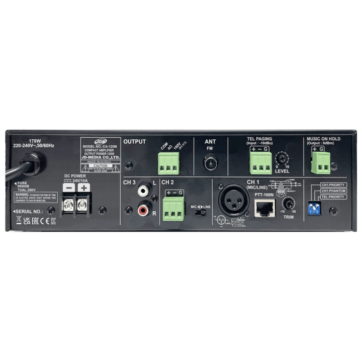 Amplifiers preamplifier 100V - 5 zones - DC 24V