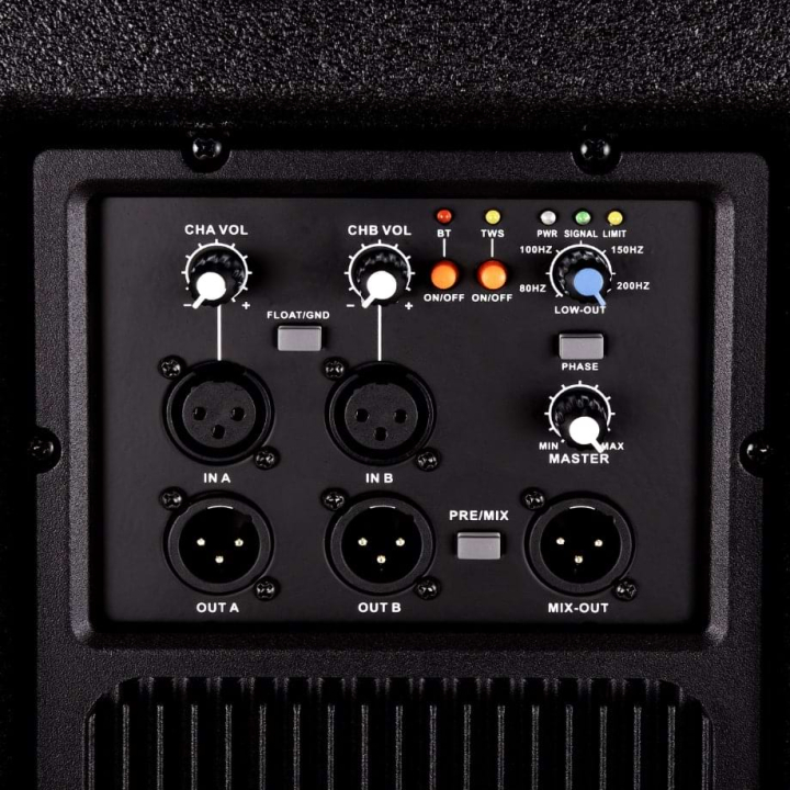 LA-SUB120A Caisson subwoofer actif class D de 120W - Face avant