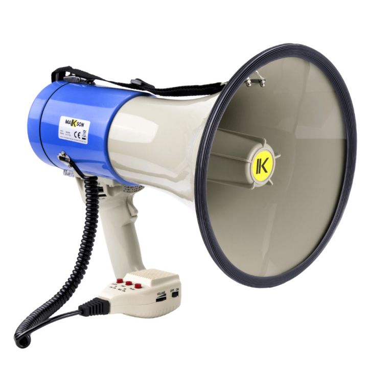 MKS -60B - Mégaphone Professionnel / Porte voix 60W avec port USB, SD et entrée AUX