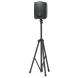 Pied pliant télescopique aluminium anodisé noir pour enceinte 10 Kg