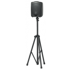 Pied pliant télescopique aluminium anodisé noir pour enceinte 10 Kg