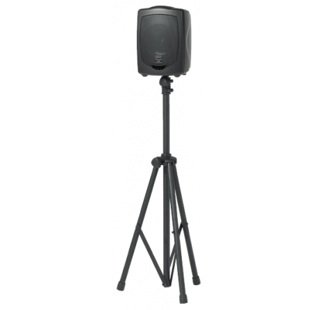 Pied pliant télescopique aluminium anodisé noir pour enceinte 10 Kg