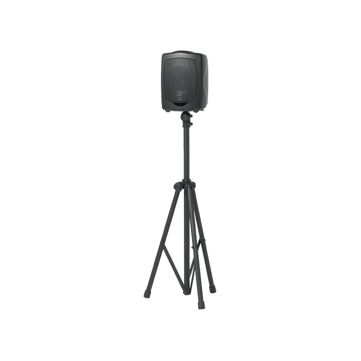 Pied pliant télescopique aluminium anodisé noir pour enceinte 10 Kg