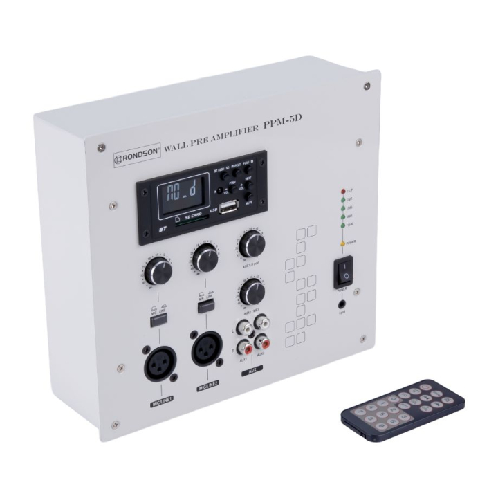 Preamplificador de superficie con 5 entradas