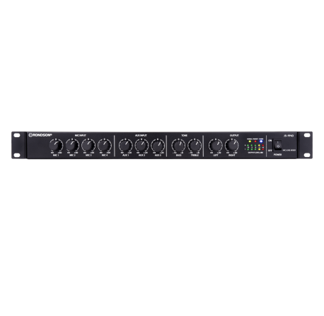 Preamplificador mezclador con 9 entradas Micrófono / Linea