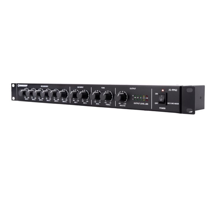 Preamplificador mezclador con 9 entradas Micrófono / Linea