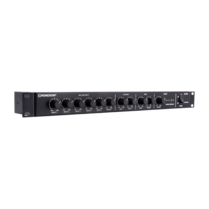 Preamplificador mezclador con 9 entradas Micrófono / Linea