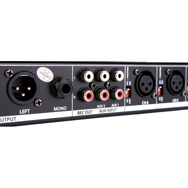 Preamplificador mezclador con 9 entradas Micrófono / Linea