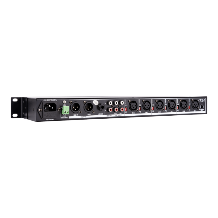 Preamplificador mezclador con 9 entradas Micrófono / Linea