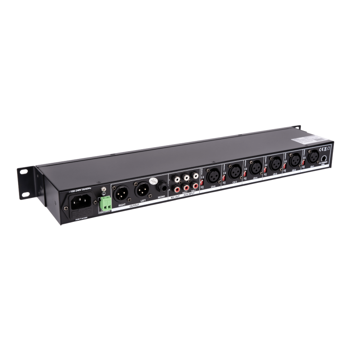 Preamplificador mezclador con 9 entradas Micrófono / Linea