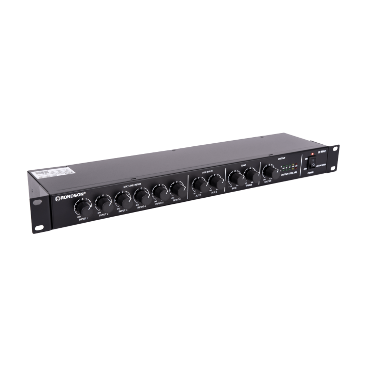 Preamplificador mezclador con 9 entradas Micrófono / Linea